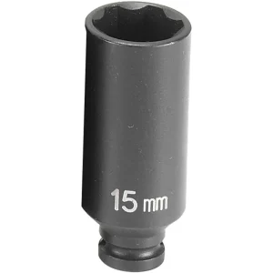 Grey Pneumatic 1/4″ Surface Drive x 15mm Deep Socket (915MDS)