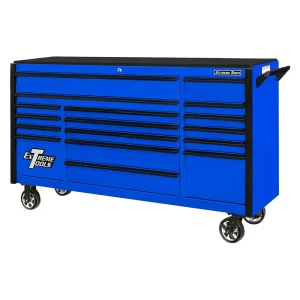 Extreme Tools Blue 72” 17-Drawer Roller Cabinet (DX722117RCBLBK) - view 2