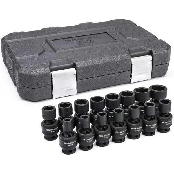 Gearwrench 84918N 15 Piece 3/8″ Drive 6 Point Metric Universal Socket Set