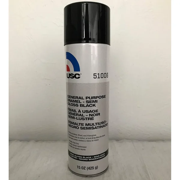 U. S. Chemical & Plastics 51006.A15 Semi Gloss Black Enamel 15oz Aerosol