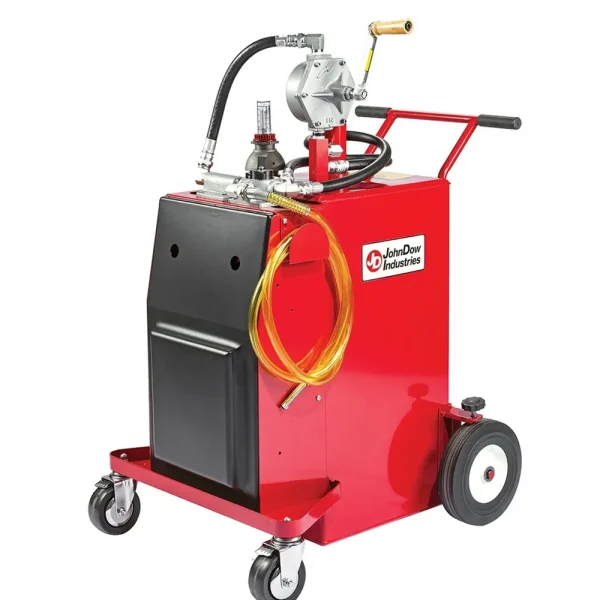 John Dow 30-Gallon Steel Gas Caddy with Manual Pump Professional Use (FC-P30-UL)
