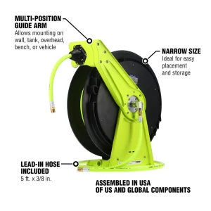Legacy L8011FZ Performance Series Air Hose Reel, 3/8 in. x 50 ft, Heavy Duty