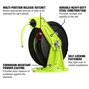 Legacy L8011FZ Performance Series Air Hose Reel, 3/8 in. x 50 ft, Heavy Duty - view 4