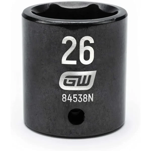 Gearwrench 84538N 1/2″ Drive 6 Point 26mm Standard Impact Socket