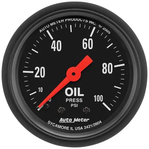 Auto Meter Z-Series 2-1/16 Inch Oil Pressure Gauge – 2604