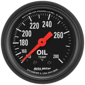 Auto Meter Z-Series 2-5/16 Inch Oil Temperature Gauge – 2609
