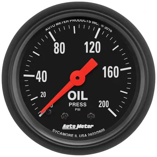 Auto Meter Z-Series 2-1/16 Inch Oil Pressure Gauge – 2605