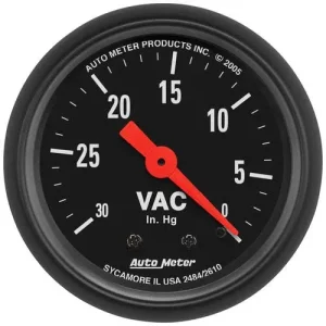 Auto Meter Z-Series 2-1/16 Inch Vacuum Gauge – 2610