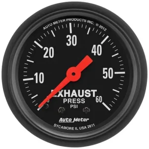 Auto Meter Z-Series 2-1/16 Inch Exhaust Pressure Gauge – 2611