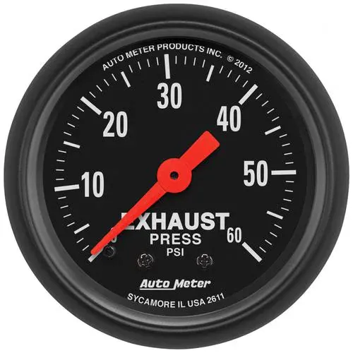 Auto Meter Z-Series 2-1/16 Inch Exhaust Pressure Gauge – 2611