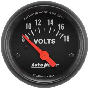 Auto Meter Z-Series 2-1/16 Inch Voltmeter Gauge – 2645