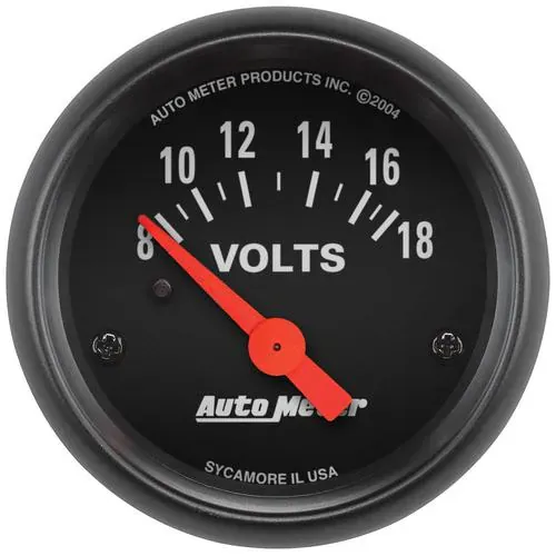 Auto Meter Z-Series 2-1/16 Inch Voltmeter Gauge – 2645