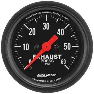 Auto Meter Z-Series 2-1/16 Inch Exhaust Pressure Gauge – 2672