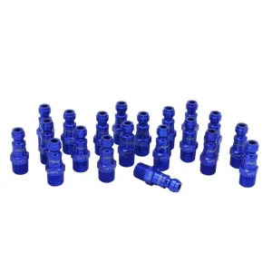 COLORFIT® Plugs (T-Style, Blue) – 1/4″ NPT (Box of 20)