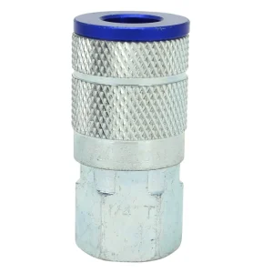 COLORFIT® Pneumatic Couplers – (T-Style, Blue) – 1/4″ NPT (Box of 10) - view 2