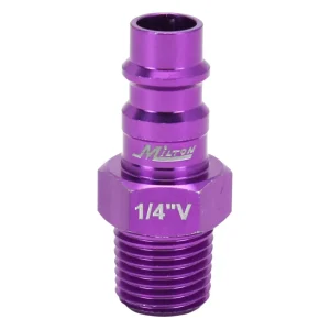 COLORFIT® HIGHFLOWPRO® Plugs (V-Style, Purple) – 1/4″ NPT (Box of 20) - view 2