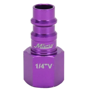 COLORFIT® HIGHFLOWPRO® Plugs (V-Style, Purple) – 1/4″ NPT (Box of 20) - view 3