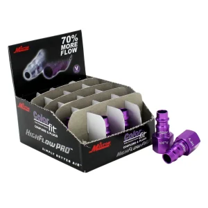 COLORFIT® HIGHFLOWPRO® Plugs (V-Style, Purple) – 1/4″ NPT (Box of 20) - view 4