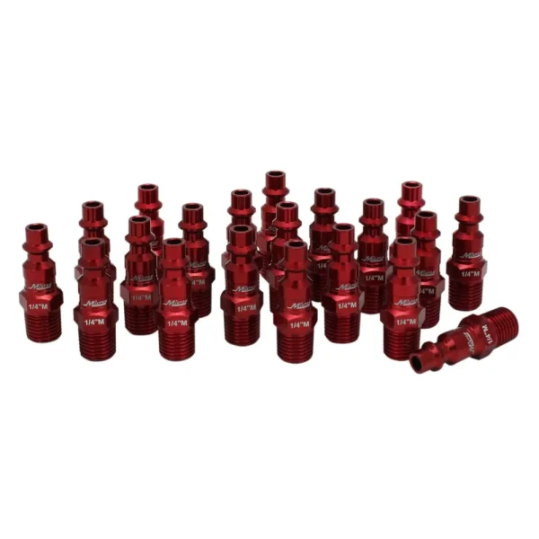 COLORFIT® Plugs (M-STYLE®, Red) – 1/4″ NPT (Box of 20)