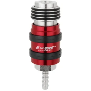 5 In ONE® Universal Safety Exhaust Hose Barb Industrial Coupler, 1/4″ ID x 1/4″ Flow Body