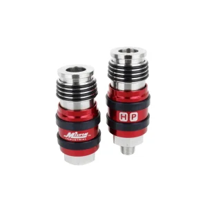 2 In ONE Universal Safety Exhaust Industrial Coupler, 1/4″ NPT x 3/8″ Body Flow