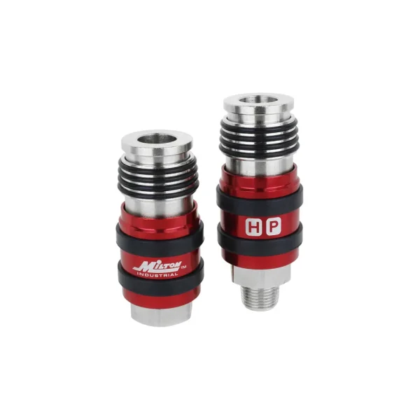 2-In-ONE Universal Safety Exhaust Industrial Coupler, 3/8″ NPT x 3/8″ Body Flow – PATENTED