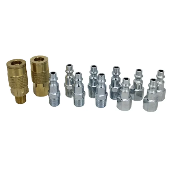 EXELAIR® EX0312MKIT – Air Coupler and Plug Accessory Kit – 1/4″ M-STYLE® Brass Couplers and 1/4″ M-STYLE® Steel Plugs...