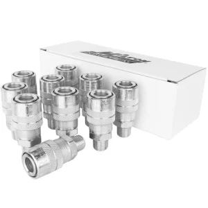 1/4″ MNPT Industrial Interchange (M-STYLE®) Quick-Connect Steel Coupler (Box of 10)