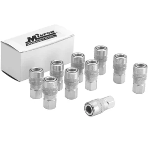 Industrial Coupler 1/4″ NPT Female Brass Air Coupler, M-STYLE® Quick Connect Air Coupler, Box of 10 - view 2