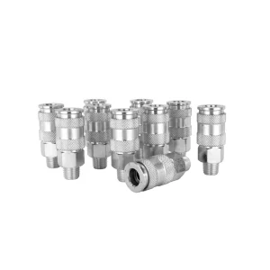 1/4″ MNPT High Flow (V-Style) Quick-Connect Steel Coupler (Box of 10)
