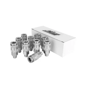1/4″ MNPT High Flow (V-Style) Quick-Connect Steel Coupler (Box of 10) - view 2