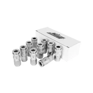 3/8″ FNPT High Flow (V-Style) Quick-Connect Steel Coupler (Box of 10) - view 2