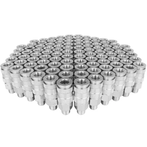 1/4″ MNPT High Flow (V-Style) Quick-Connect Steel Coupler – Box of 100