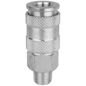 1/4″ MNPT High Flow (V-Style) Quick-Connect Steel Coupler – Box of 100 - view 2