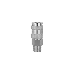 3/8″ MNPT High Flow (V-Style) Quick-Connect Steel Coupler (Box of 10) - view 3