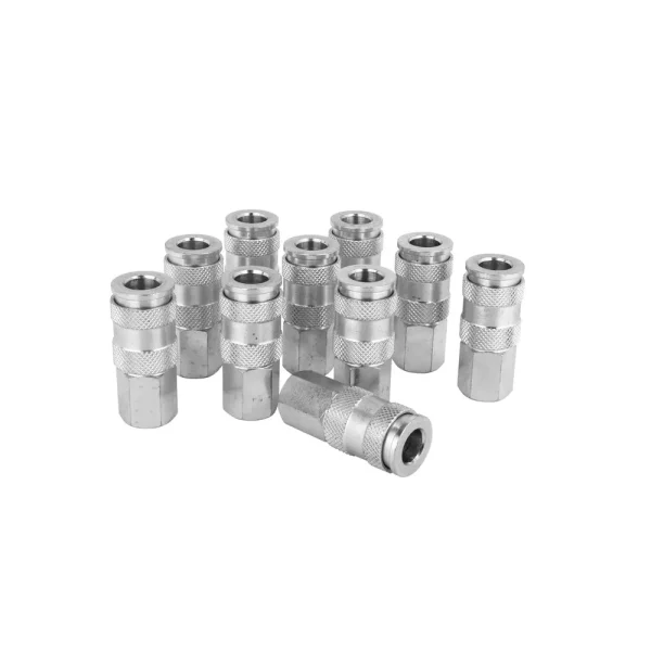 1/4″ FNPT High Flow (V-Style) Quick-Connect Steel Coupler (Box of 10)