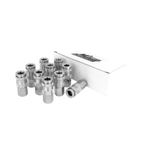1/4″ FNPT High Flow (V-Style) Quick-Connect Steel Coupler (Box of 10) - view 2