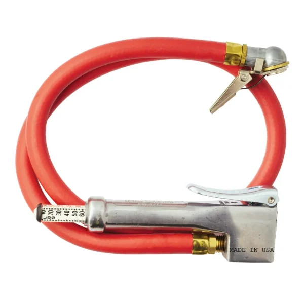 Bayonet Tire Inflator Gauge – Grip-Style Air Chuck Head to Lock onto Valve