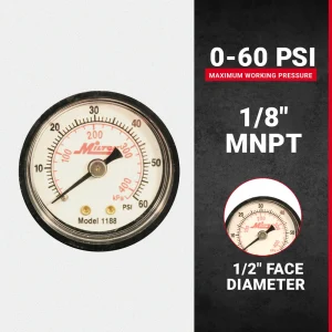 1/8″ NPT Mini Pressure Dial Gauge - view 4