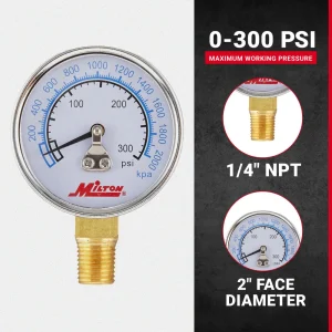 1/4″ NPT High Pressure Dial Gauge - view 4