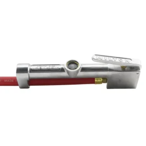 Service Station Tire Inflator and Air Pressure Gauge, Single Head Chuck, 1/4″ NPT, 15″ Rubber Hose, 10-160 PSI - view 2