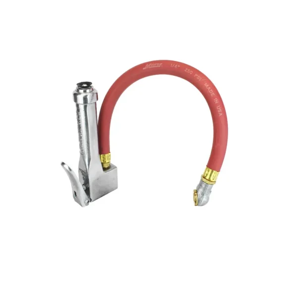Bayonet Tire Inflator Gauge – Single Air Chuck Head 12″ Hose – 10-120 PSI