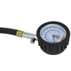 High Pressure Dial Tire Pressure Gauge – Dual Head Air Chuck, 12″ Hose - view 2