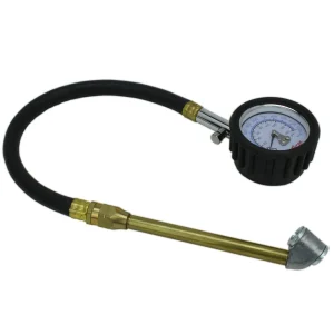 High Pressure Dial Tire Pressure Gauge – Dual Head Air Chuck, 12″ Hose - view 4