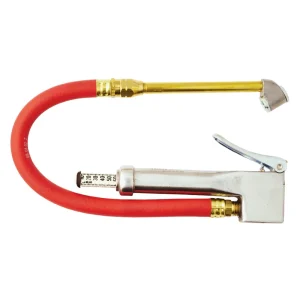 Bayonet Tire Inflator Gauge – Dually Truck Tire Air Chuck Head, 120 Max PSI