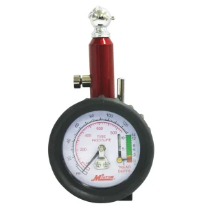 Single Head Dial Gauge w/ Tread Depth Gauge (Single Retail Pack)