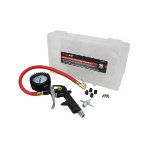 EXELAIR® EX0510PKIT Analog Pistol Grip Tire Inflator/Deflator Gauge Kit w/ 13″ Air Hose, Easy-Clip Chuck, and Tire Va...