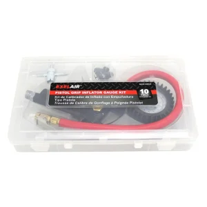 EXELAIR® EX0510PKIT Analog Pistol Grip Tire Inflator/Deflator Gauge Kit w/ 13″ Air Hose, Easy-Clip C - view 2