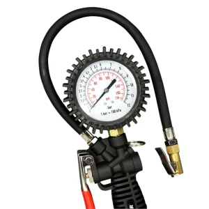 EXELAIR® 3-in-1 Pro Analog Pistol Grip Tire Inflator/Deflator Gauge Kit, 16″ Hose, Easy-Clip Chuck,  - view 4