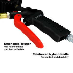 EXELAIR® Digital Pistol Grip Tire Inflator/Deflator Gauge, 16″ Air Hose and Easy-Clip Chuck - view 3